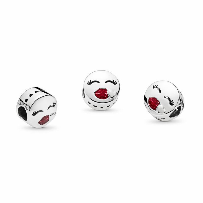 Pandora Kiss Charm Ireland - Sterling Silver/Enamel/Red - 148056OXP